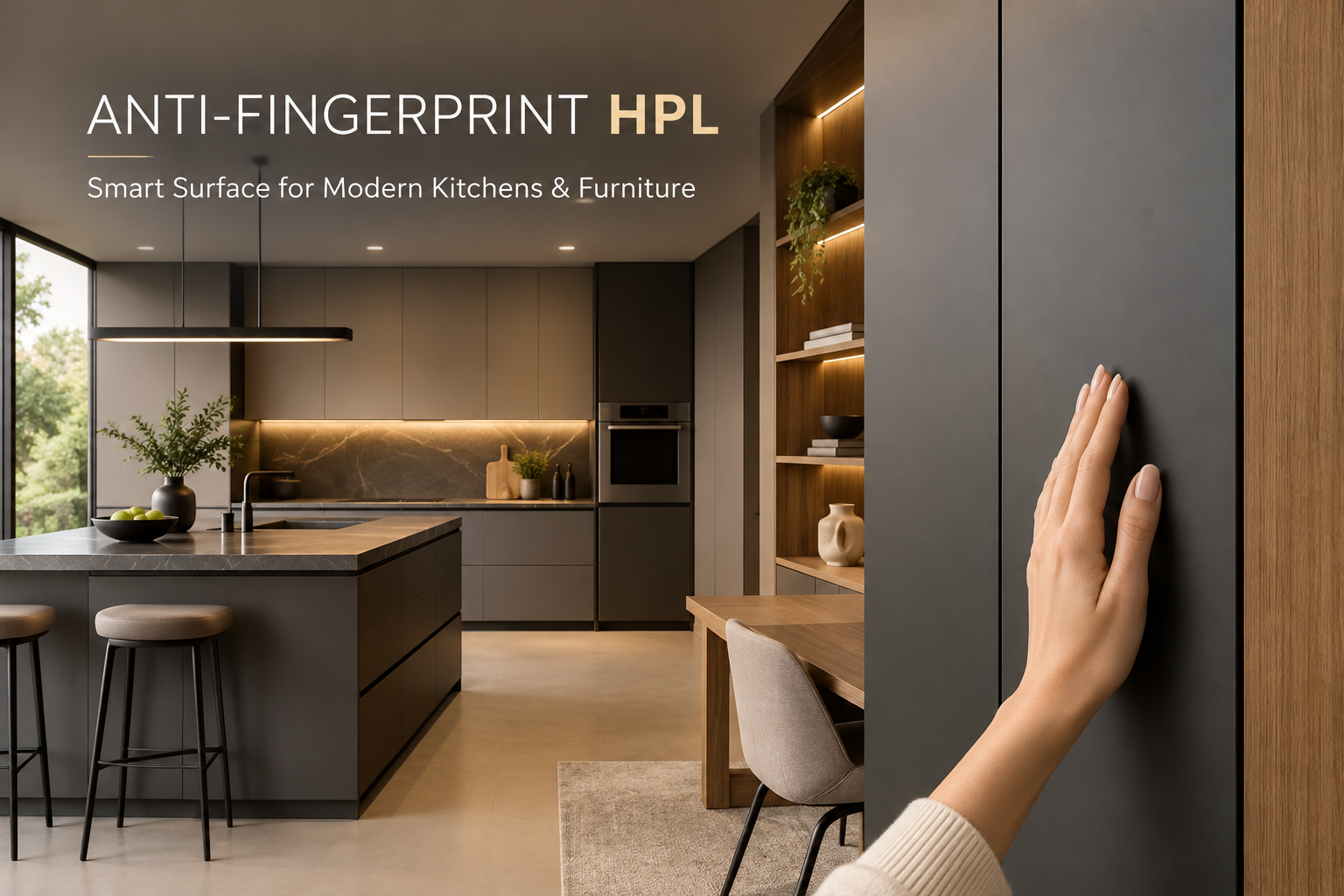 Anti-Fingerprint HPL: The Smart Surface Choice for Modern Kitchens & Furniture