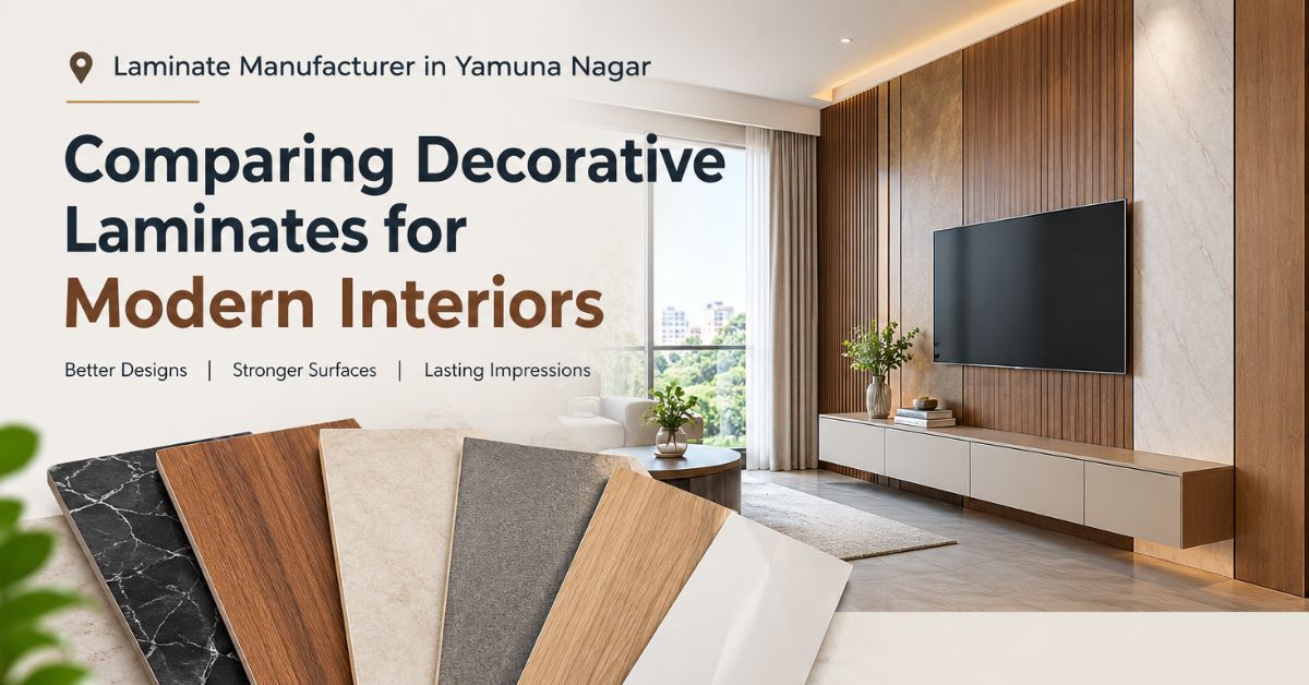 Laminate Manufacturer in Yamuna Nagar: Comparing Decorative Laminates for Modern Interiors